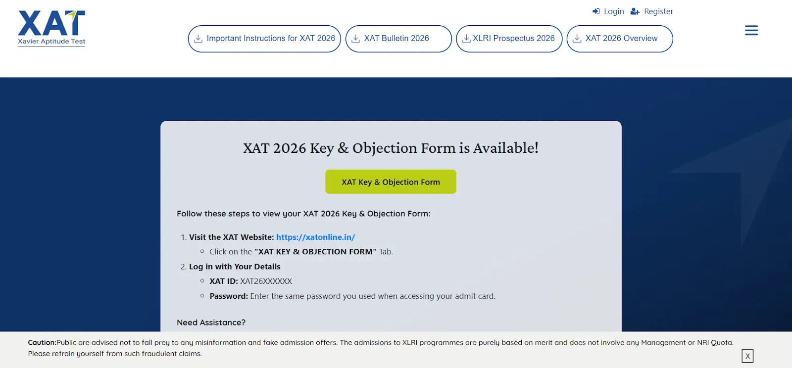 XAT 2026 provisional answer key must visit the official website.webp