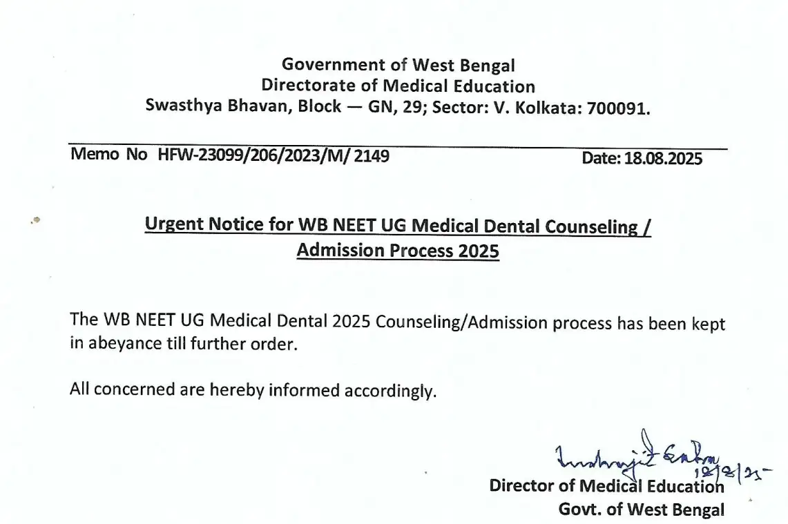 WB NEET UG 2025 Admission Notice.webp