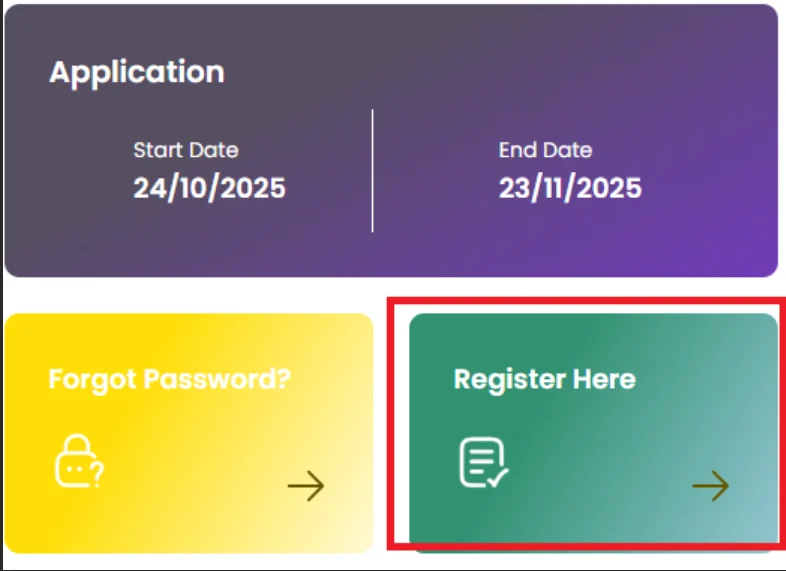 Click on the Registration option link to open the registration window.webp