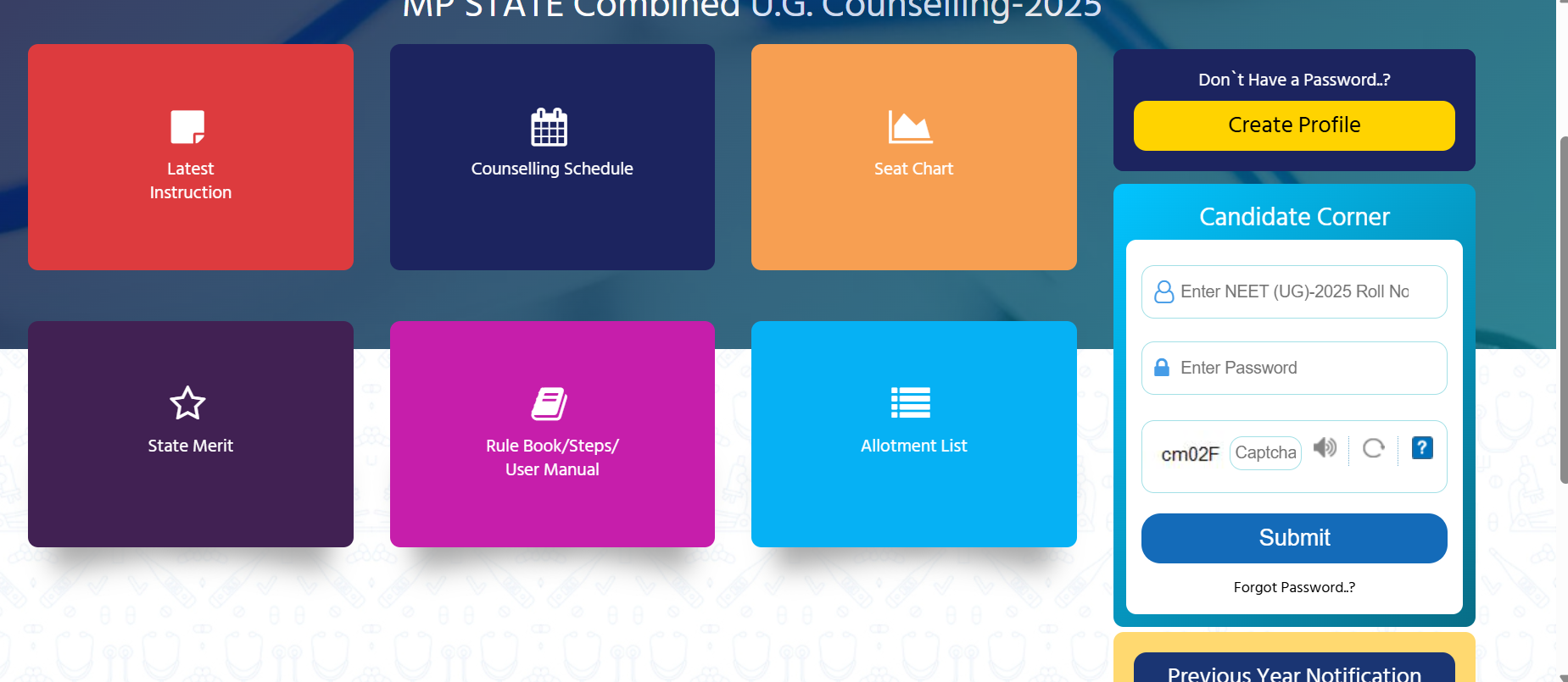 MP State Combined UG Counselling 2025 Portal.png