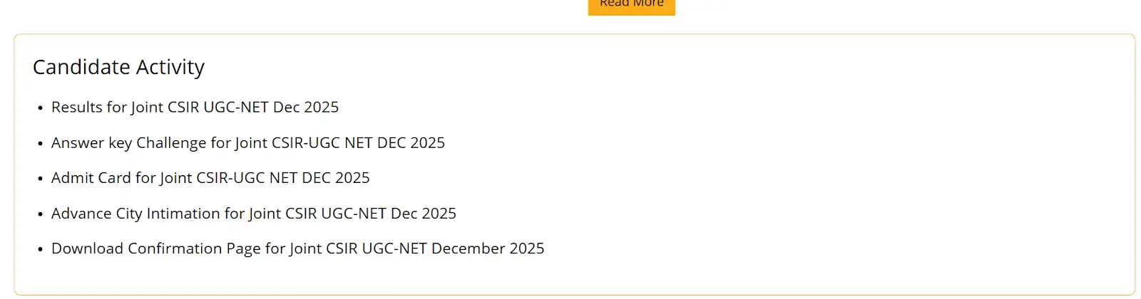 Joint CSIR UGC NET Exam Result Page.webp