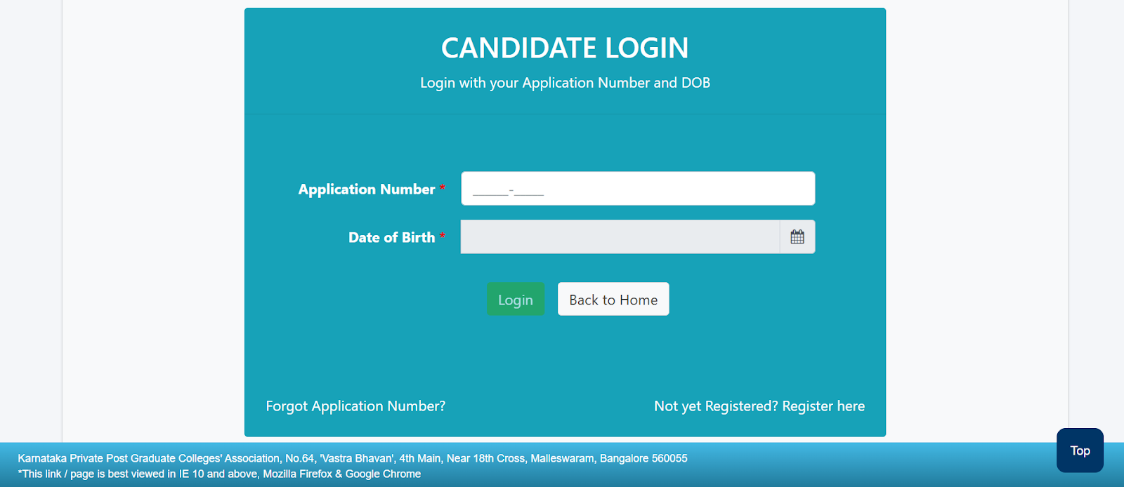KMAT 2025 admit Card login page.png
