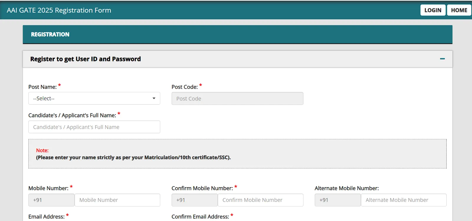 AAI Gate 2025 registration Page.webp
