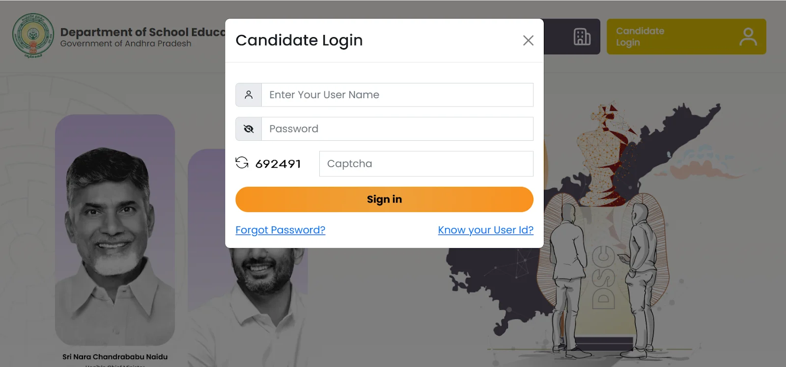 AP DSC Candidate Login Page.webp