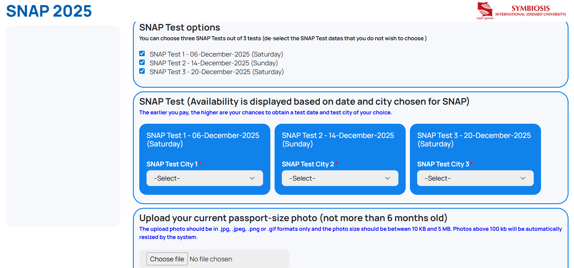 SNAP 2025 Test Dates and City Selection.png