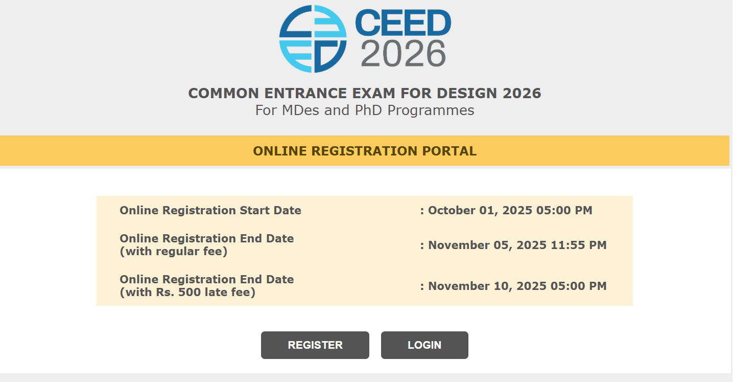 CEED 2026 registration dates and portal details.webp