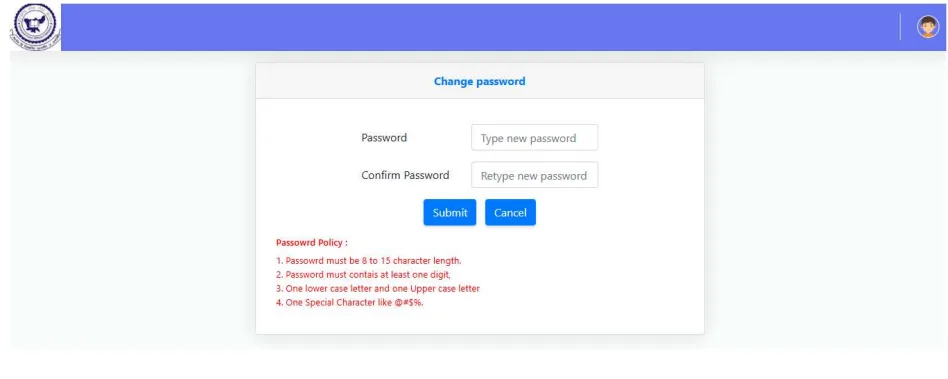 Change your password, then click Submit Page.webp