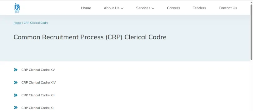 IBPS Common Recruitment Process Clerical Cadre page.webp