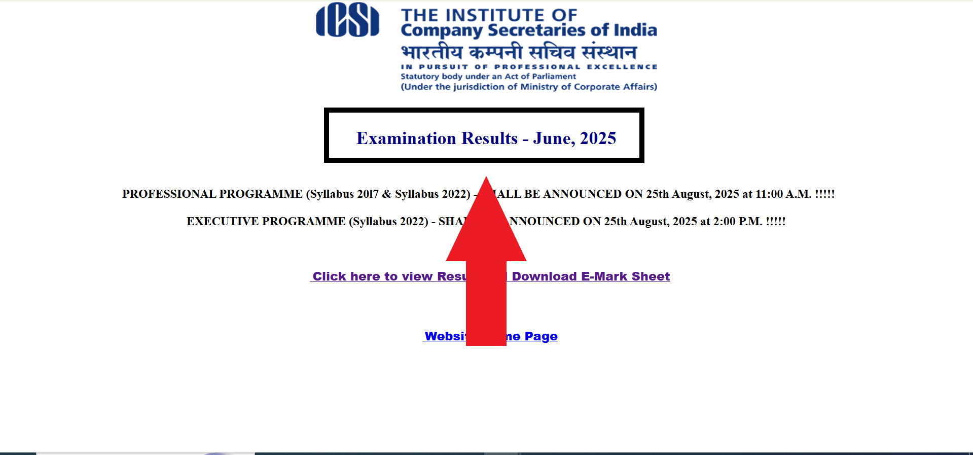 ICSI June 2025 Exam Results Announcement.png