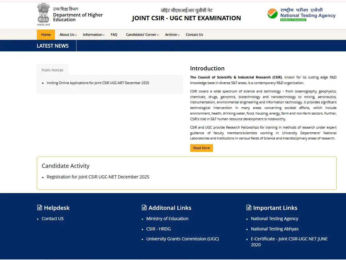 CSIR UGC NET 2025 Registration Link.webp