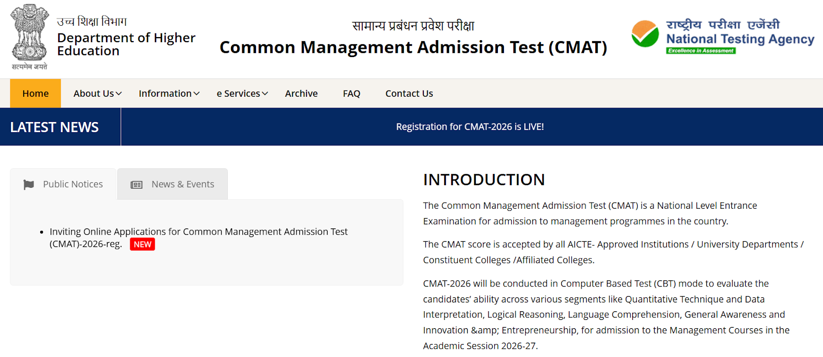 CMAT 2026 Registration and Application Process