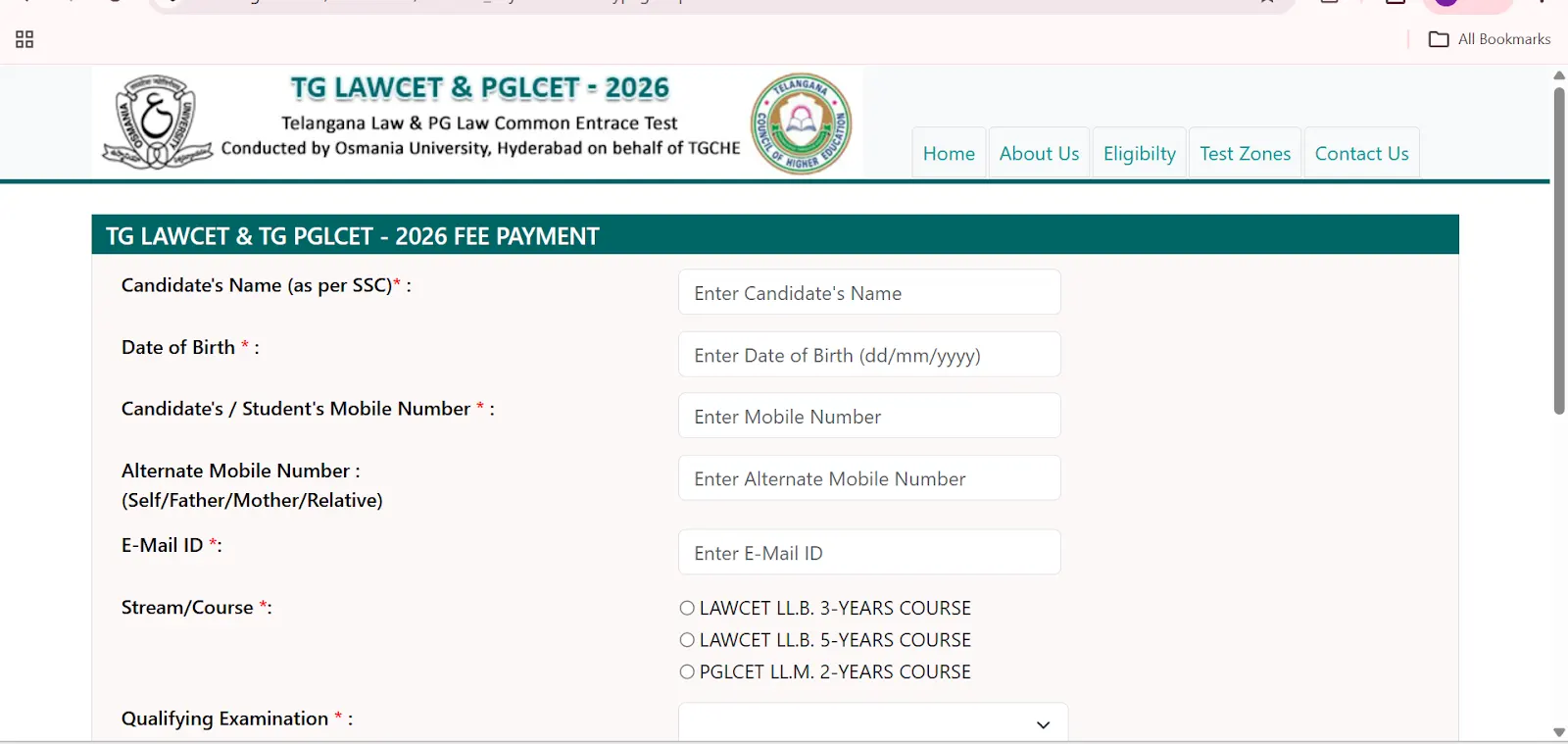  TS LAWCET & PGLCET 2026 Fee Payment.webp