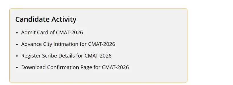 click on the Admit Card of CMAT 2026 link.webp