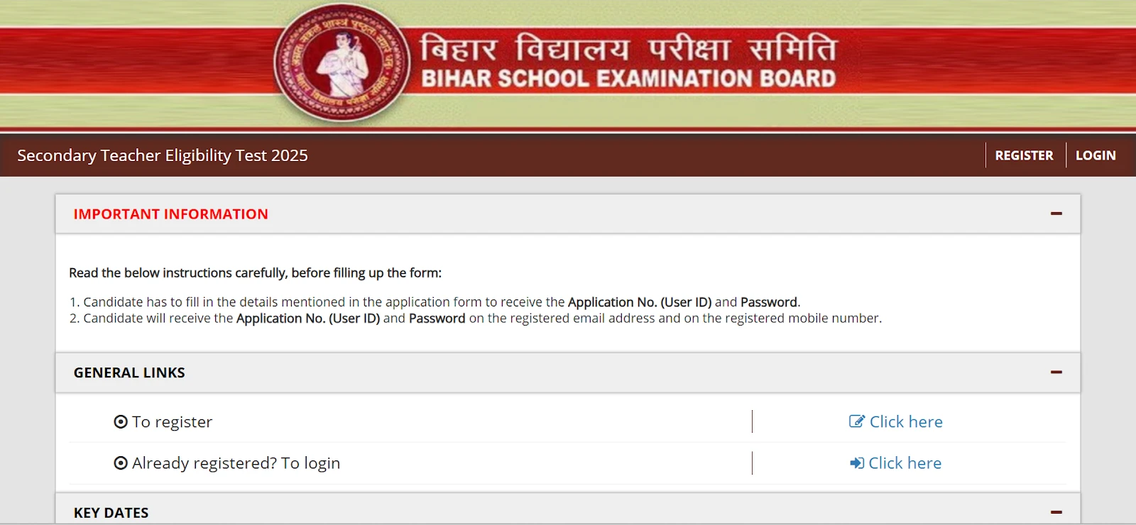 BSEB STET 2025 registration and login page.webp