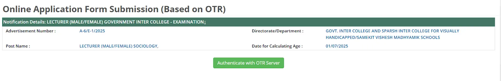 UP Lecturer Online Application Form 2025.webp