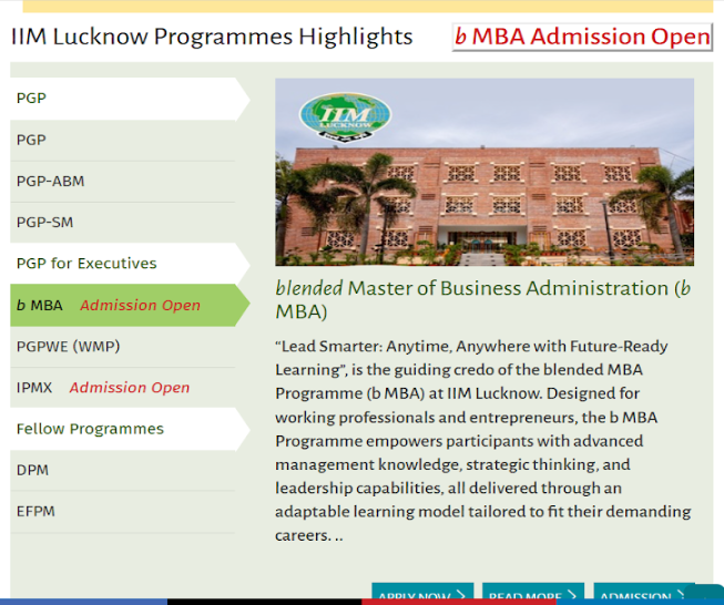 IIM Lucknow programme highlights page with MBA details.png