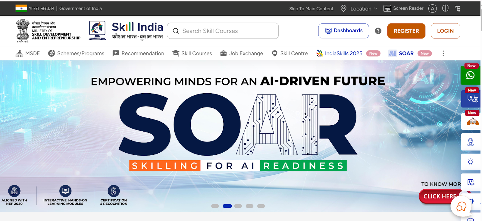 Skill India SOAR Skilling for AI Readiness Portal.png
