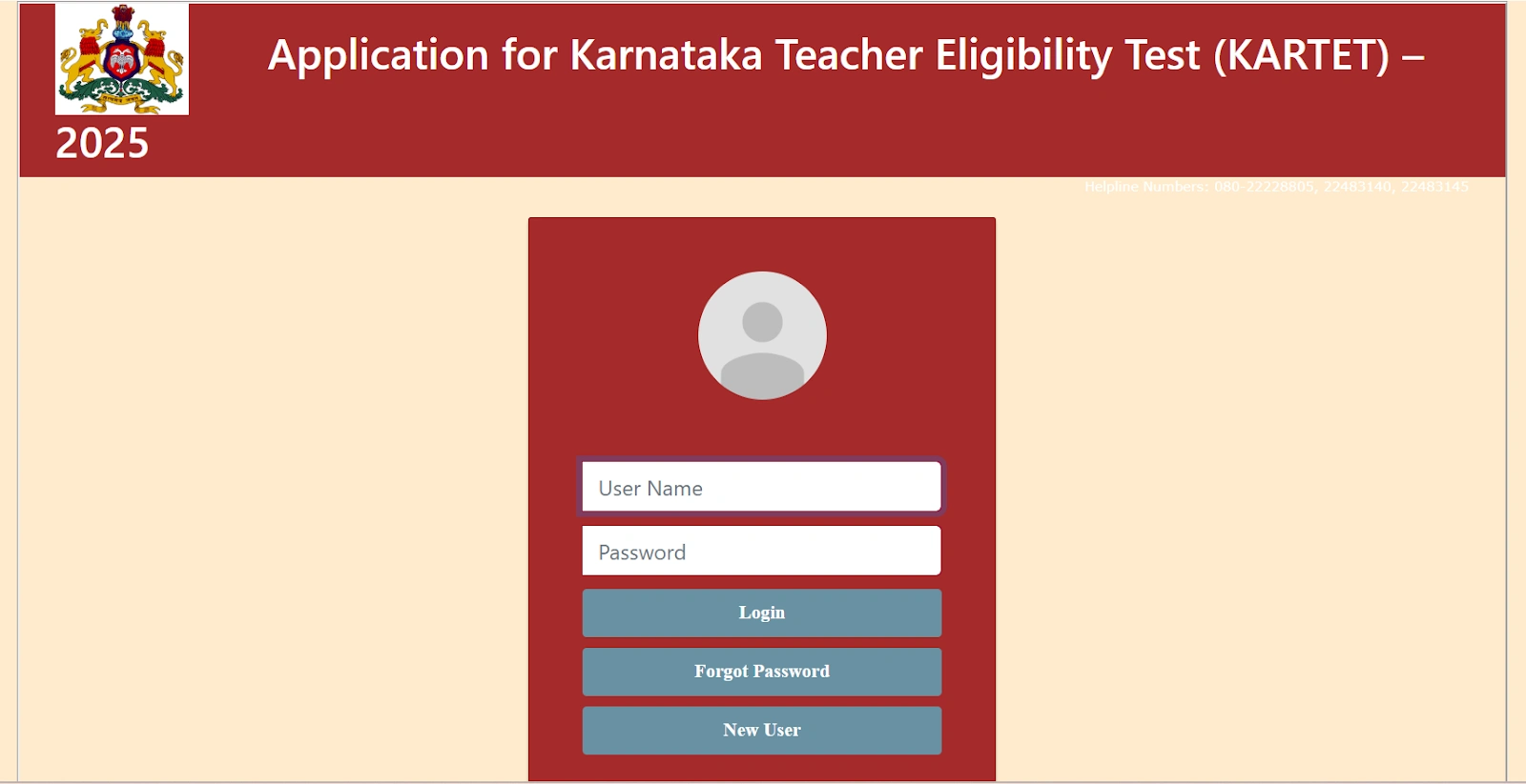 KARTET Admit Card 2025 Login Page.webp