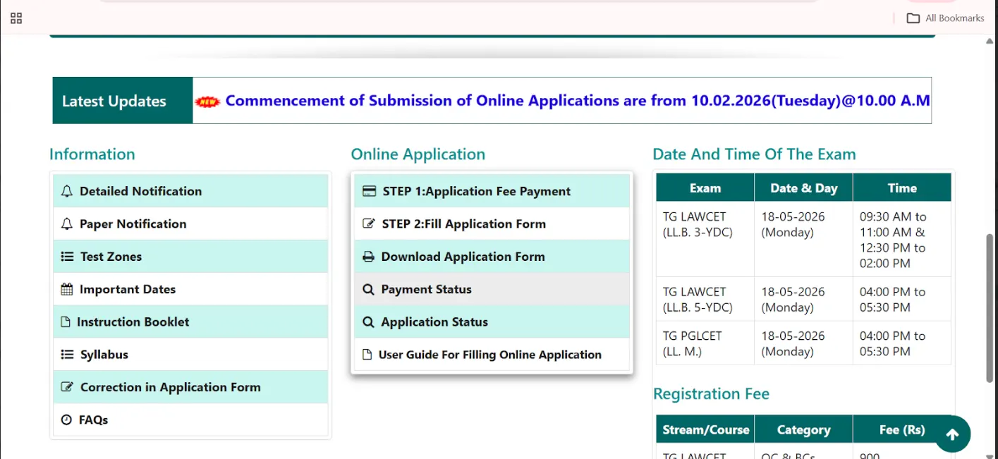 TS LAWCET Official website.webp