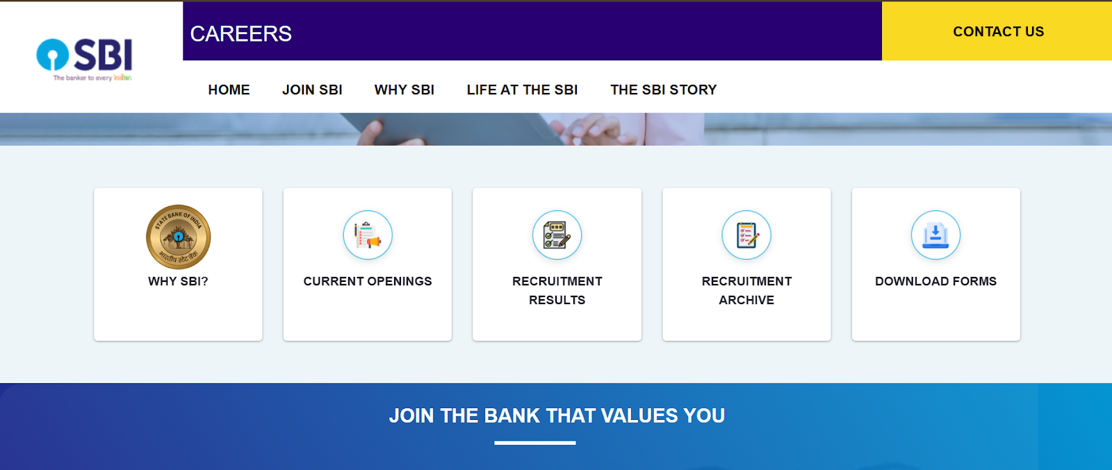 SBI Select “Recruitment Results Option.png