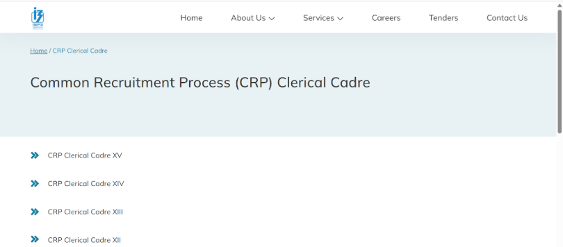 IBPS Common Recruitment Process Clerical Cadre page.png