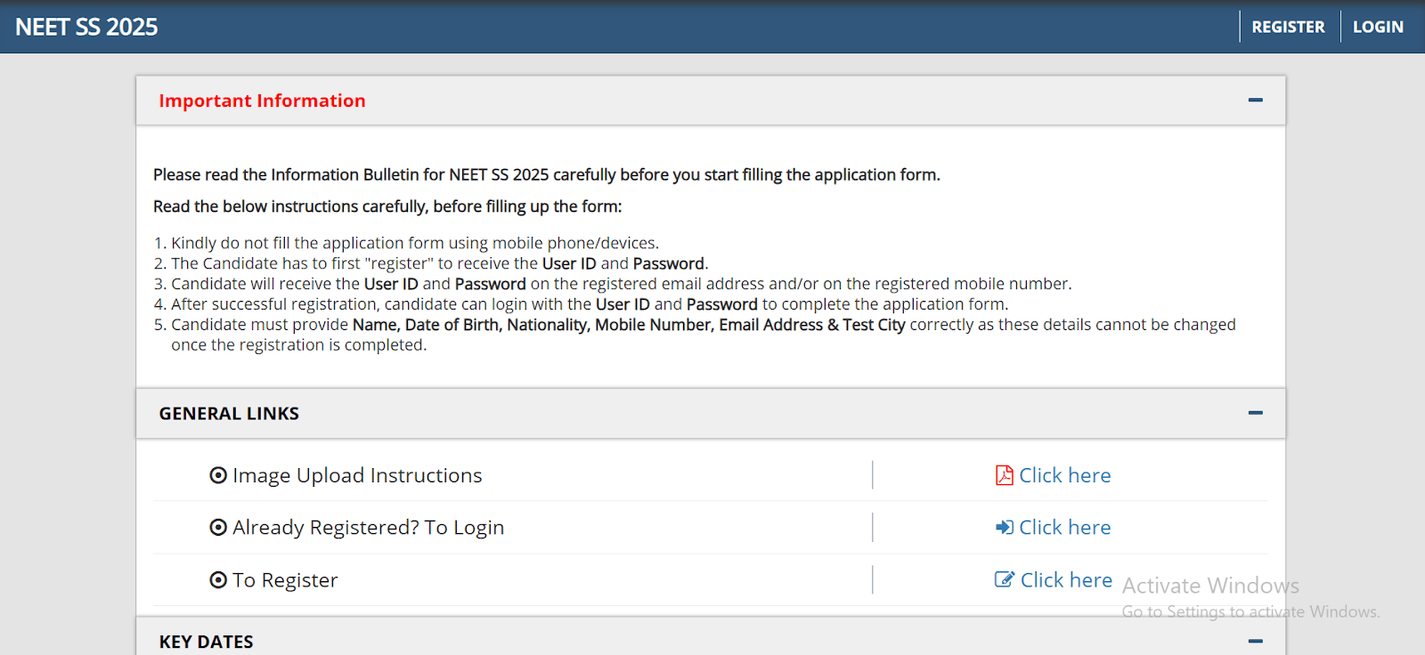 NEET SS 2025 registration instructions.webp