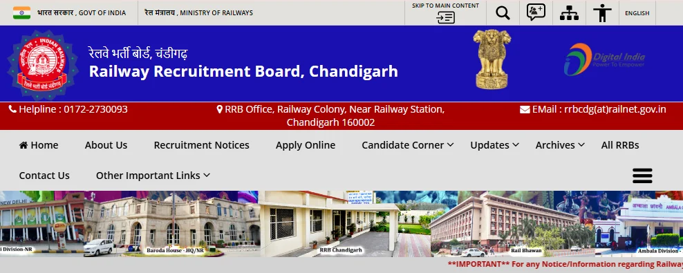 Railway Recruitment Board Official website.webp
