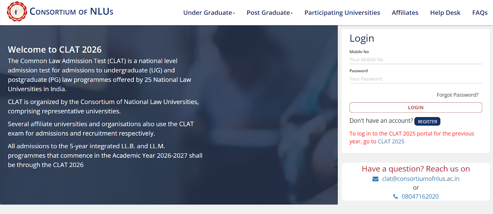 CLAT 2026 Registration Last Date