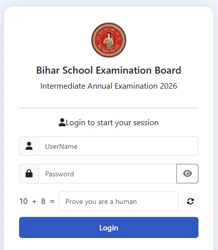 Intermediate Annual Examination 2026 Login Page.webp