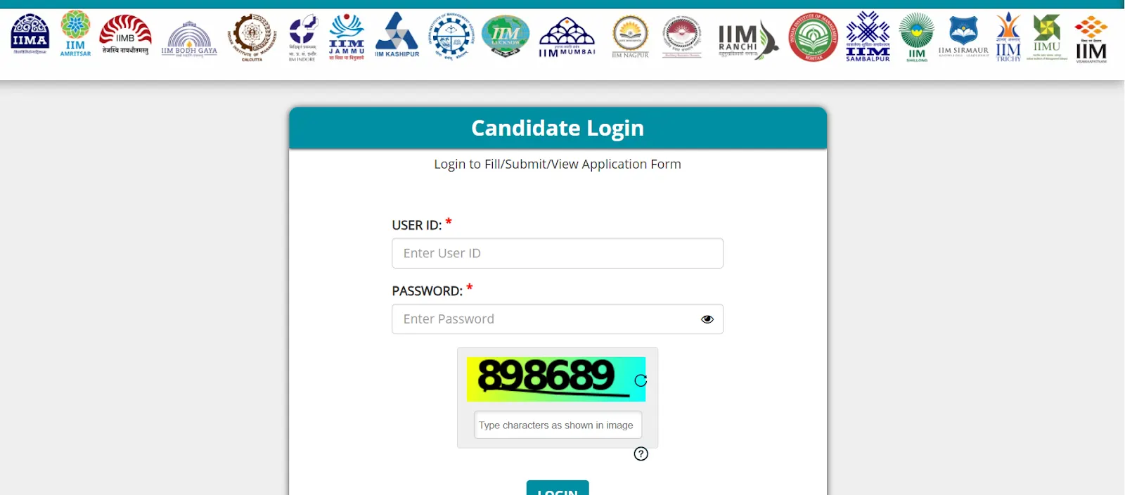 CAT 2025 Login page.webp