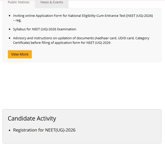Click on the NEET UG 2026 registration lin.webp