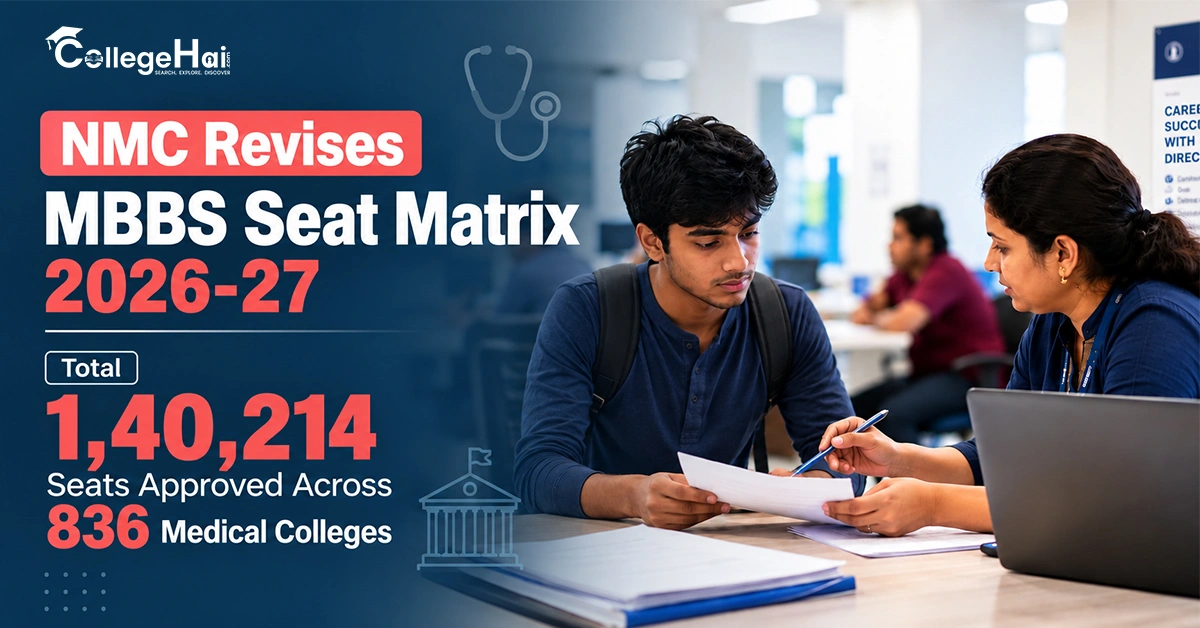 NMC Revises MBBS Seat Matrix 2026-27; Total 1,40,214 Seats Approved Across 836 Medical Colleges