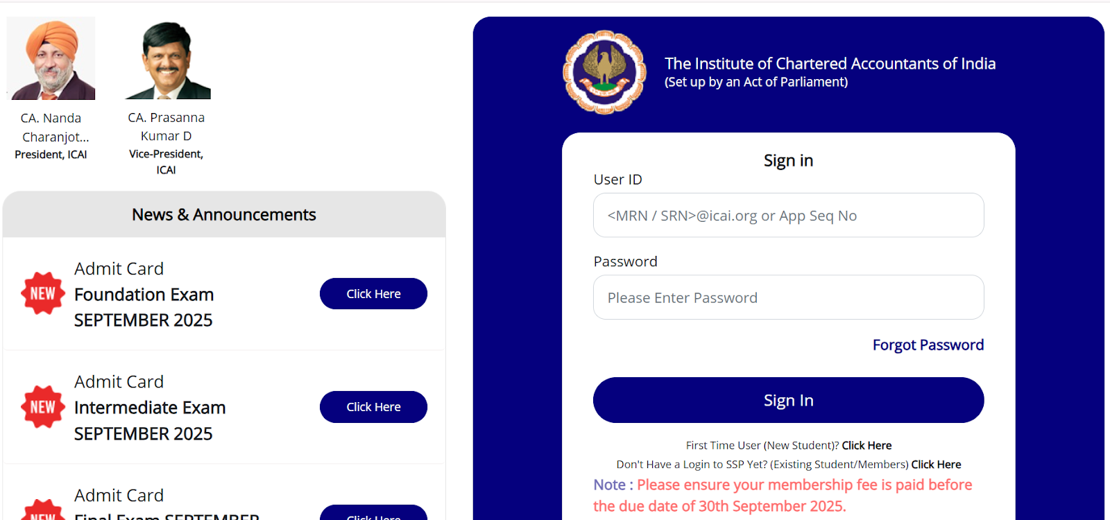 ICIA CA Foundation Sign Up Page.png